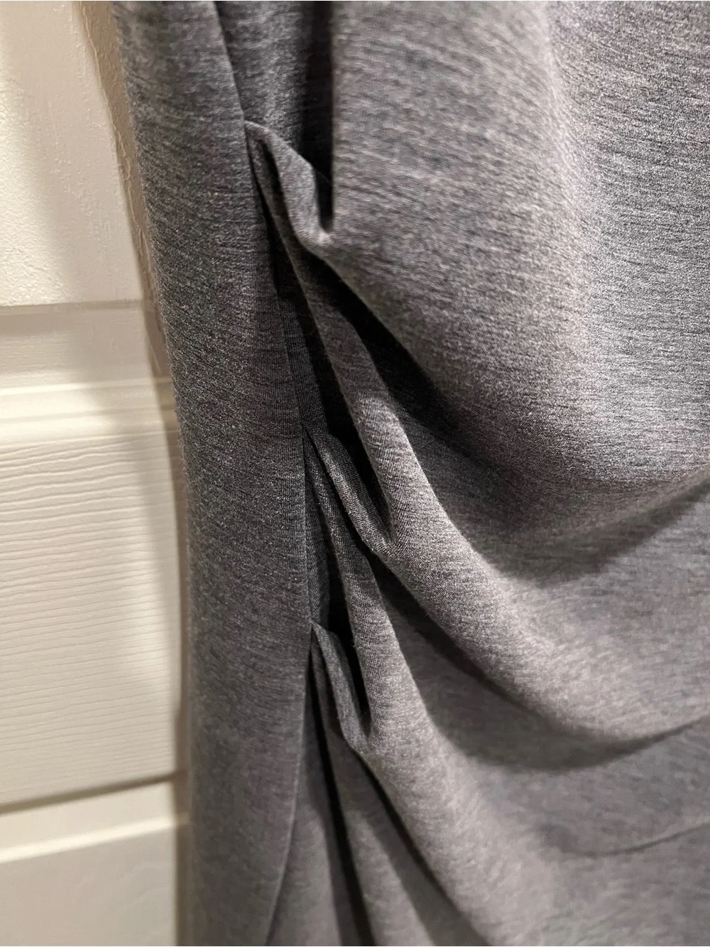 White House Black Market Charcoal Cap-Sleeve Midi Sheath Dress - Picture 5 of 6